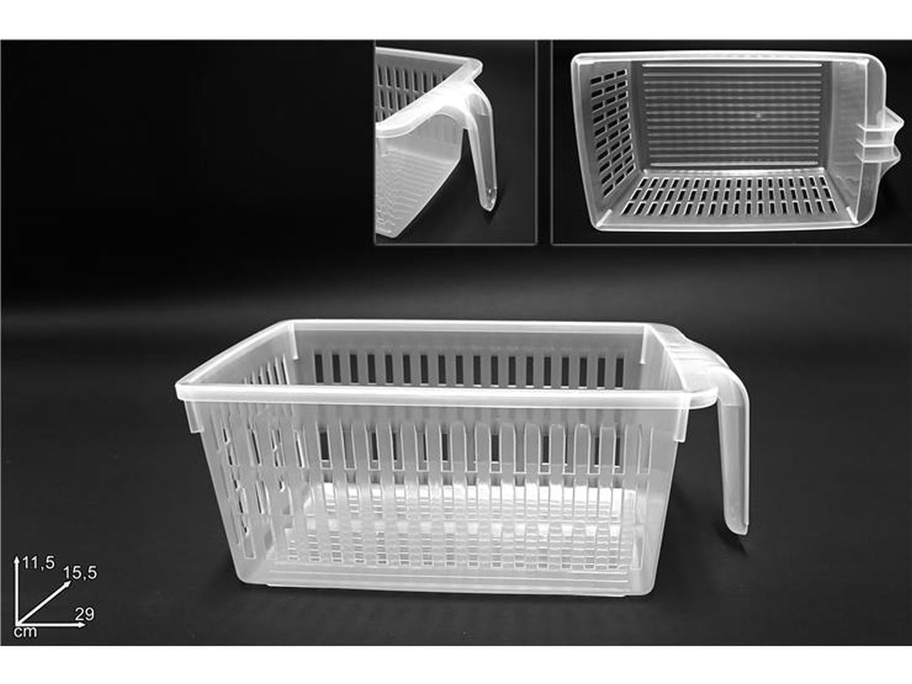 Contenitore salvaspazio per frigorifero con manico 29x15,5cm