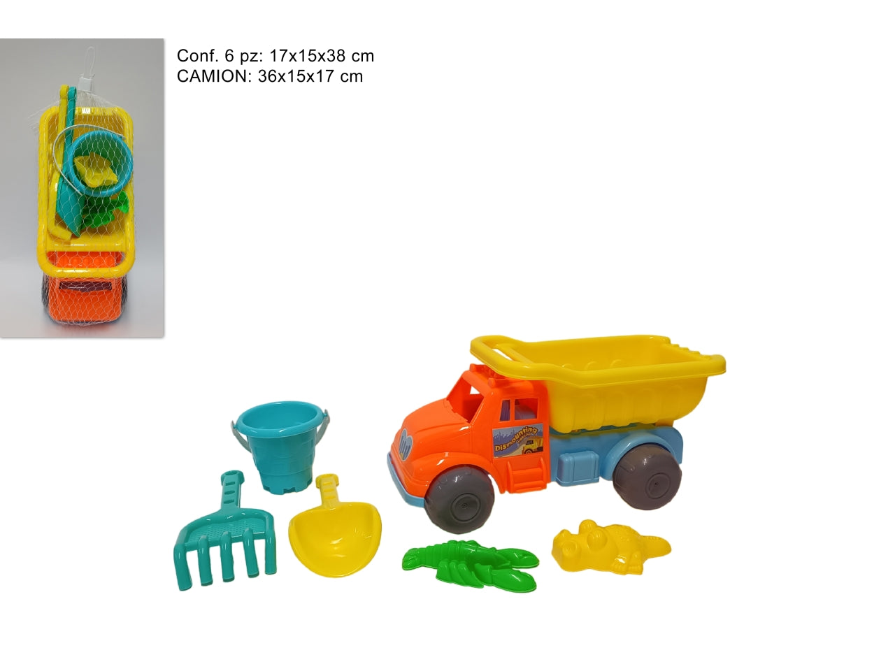 Set camioncino mare con accessori la confezione comprende 6 camioncini