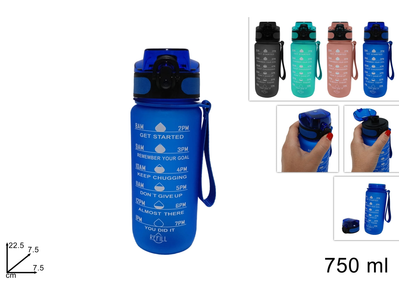 Borraccia da 750ml - disponibile in 4 colori