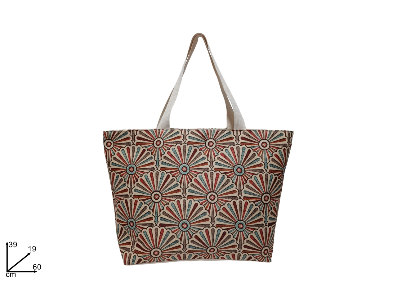 Borsa mare fantasia rosone