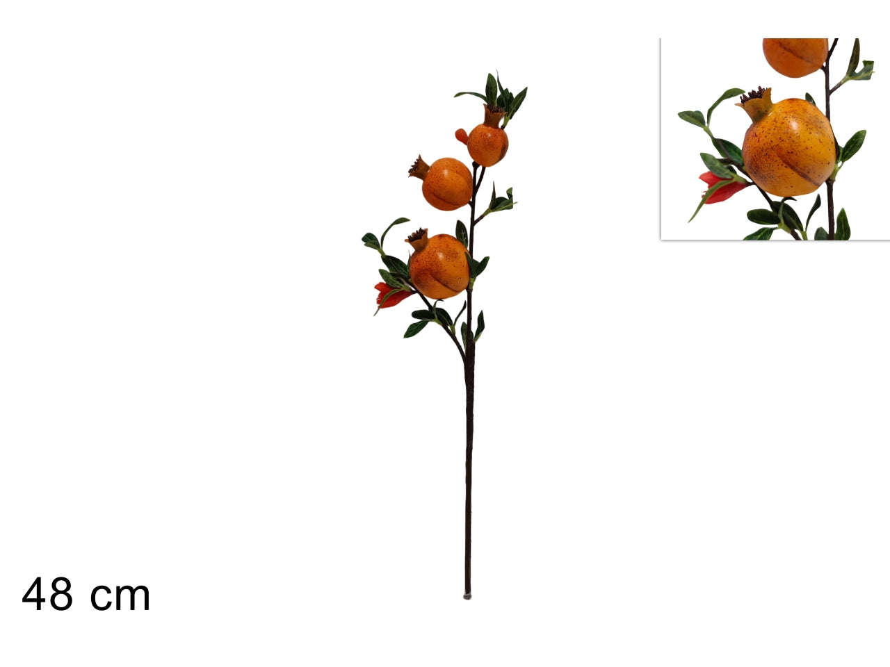 Stelo di melograno arancione 48cm