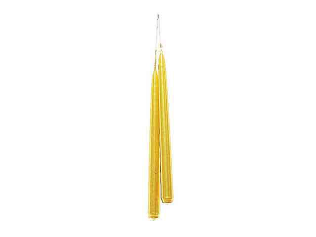 Candela stelo 25cm 2 pezzi oro 03602