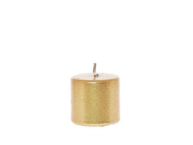 Candela moccolo 7x8cm oro 88791