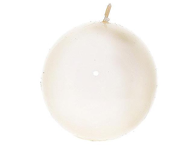 Candela sfera d8cm avorio lucida 89088