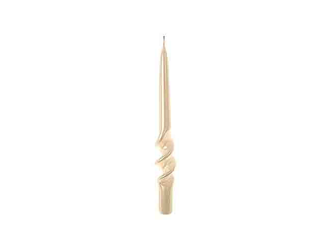 Candela natalizia spirale linea lucid misura h.25xd2,2cm colore madreperla