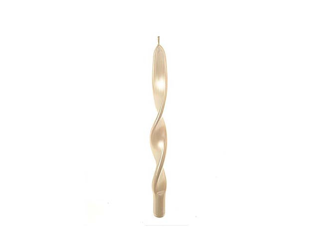 Candela fiamma lucida altezza 29cm diametro 2,2cm colore madreperla