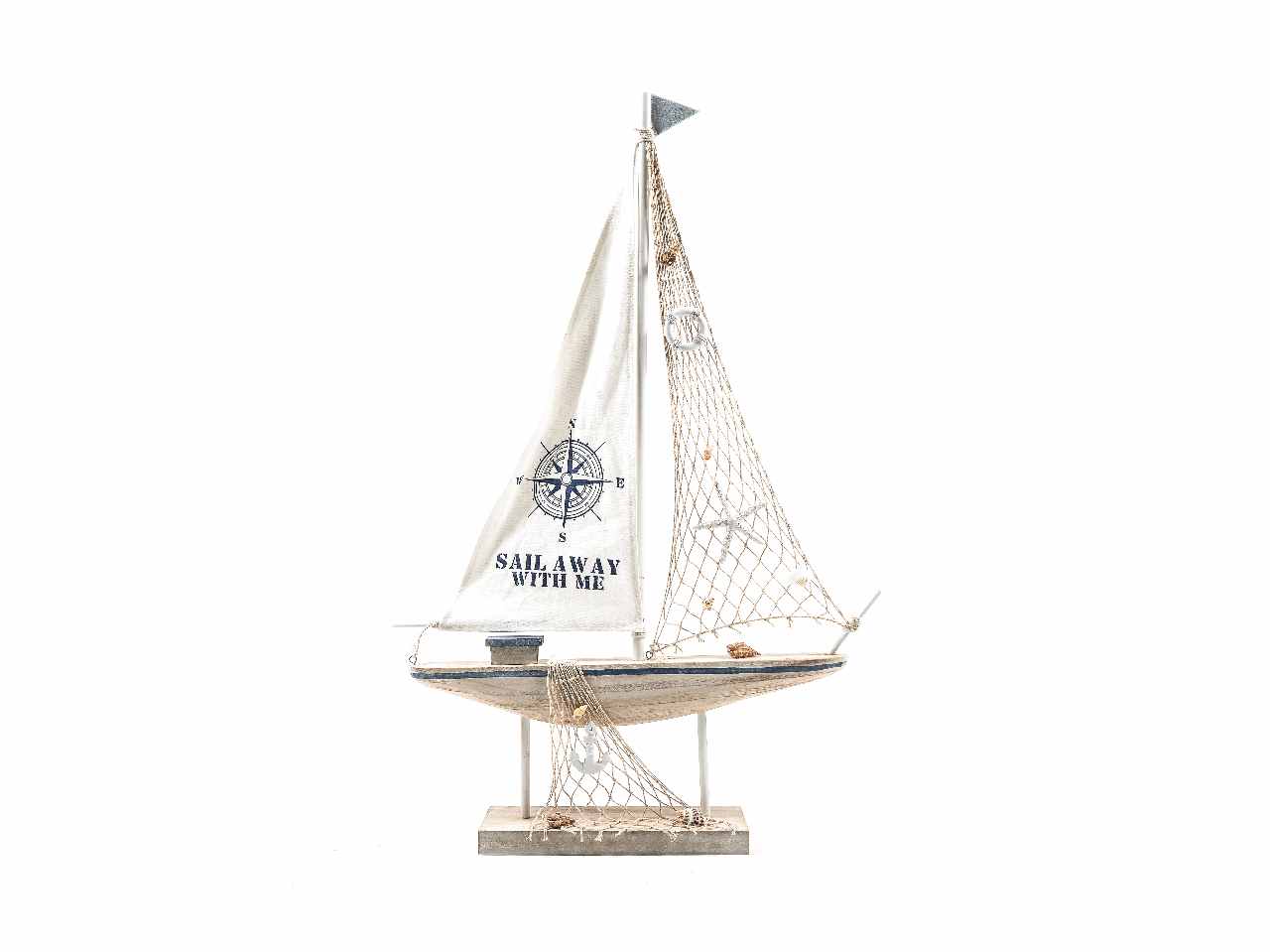 Veliero legno c/conch. 55xh.82cm45708