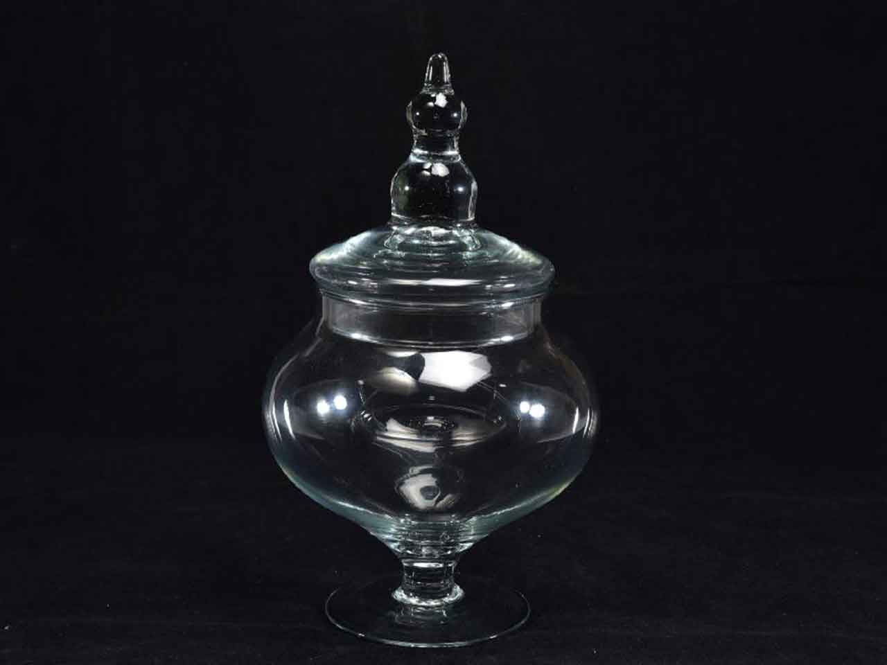 Potiche in vetro d.13xh30cm 48181