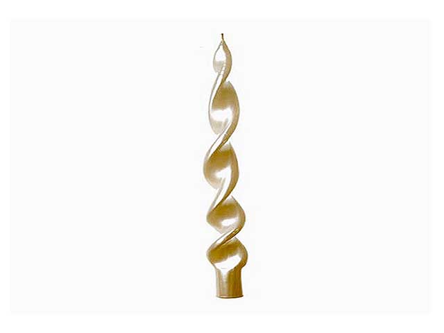 Candela natalizia linea new fiamma colore metallic oro misura h.25xd.2,2cm larga 4,5cm