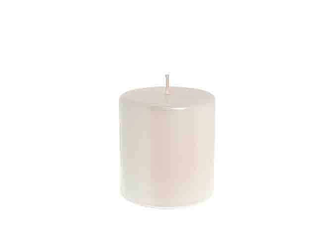 Candela moccolo 10x9cm m.perla 92597