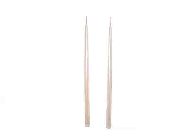 Candela stelo 39cm 2 pezzi m.perla 92986
