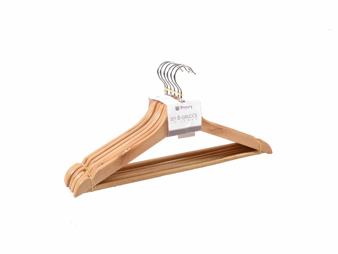 Grucce in legno 6 pezzi 43x21cm 36307