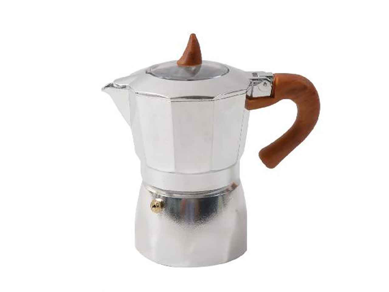 Caffettiera alluminio 3tz manico colorato 05713