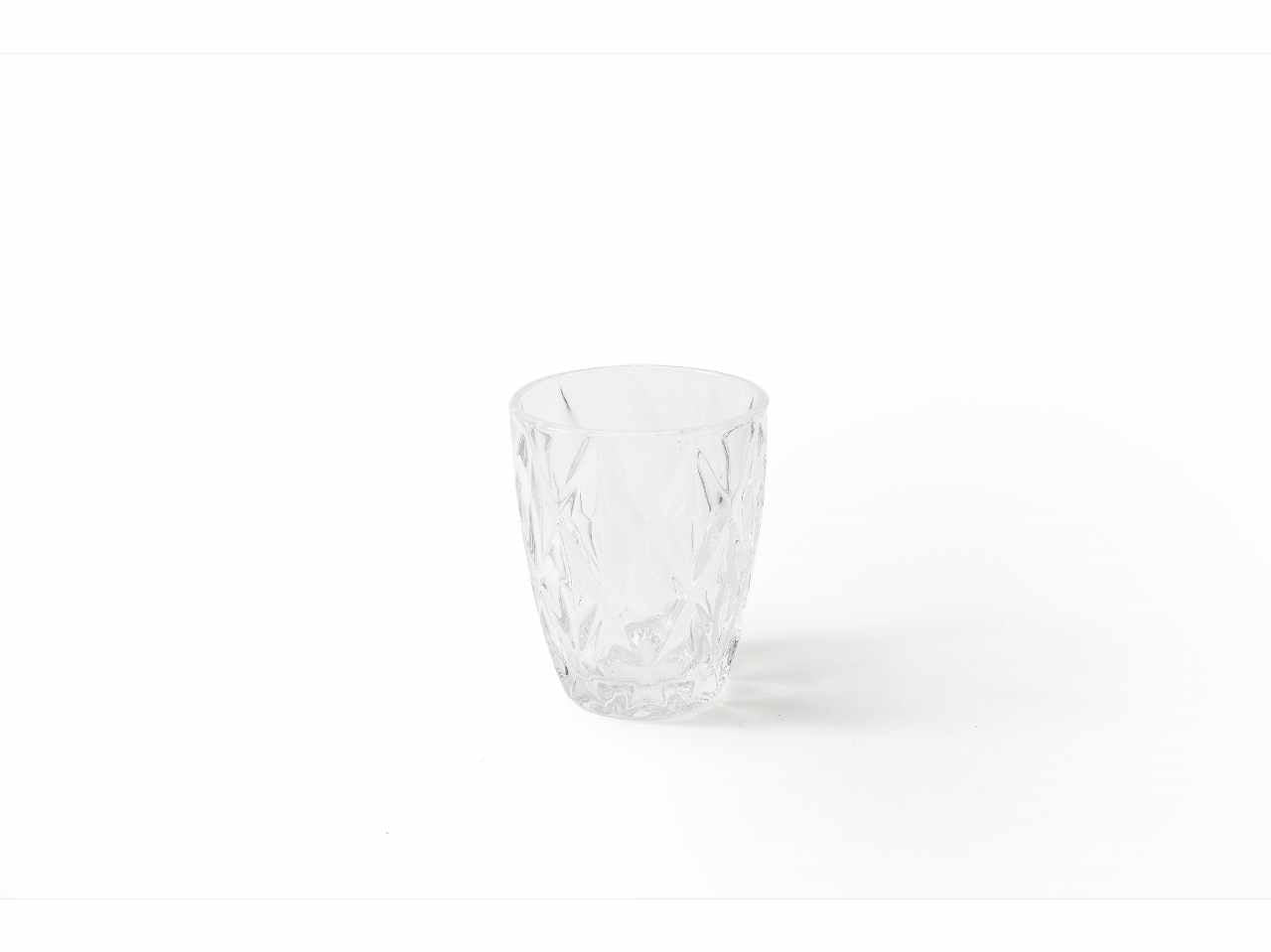 Bicchiere in vetro trasparente "jewel" d.8xh.10cm 6 pezzi