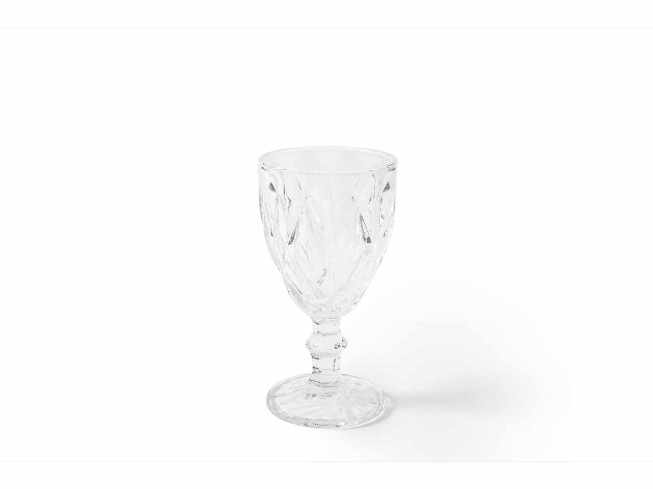 Calice in vetro trasparente in pasta "jewel" d.8.5xh.16.5cm