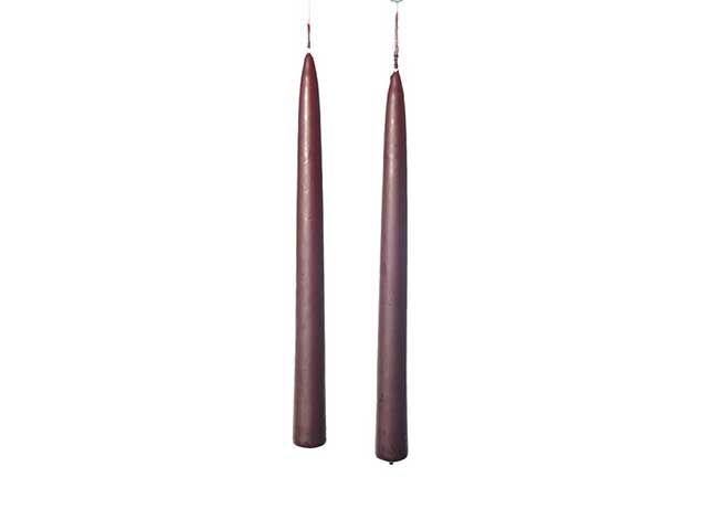 Candela a stela 6 pezzi 25x2,2cm marr.21300