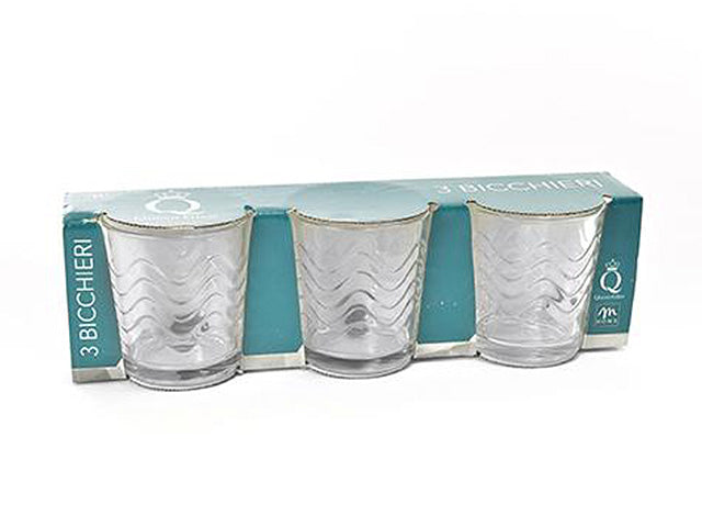 Bicchiere wave 3 pezzi 23670