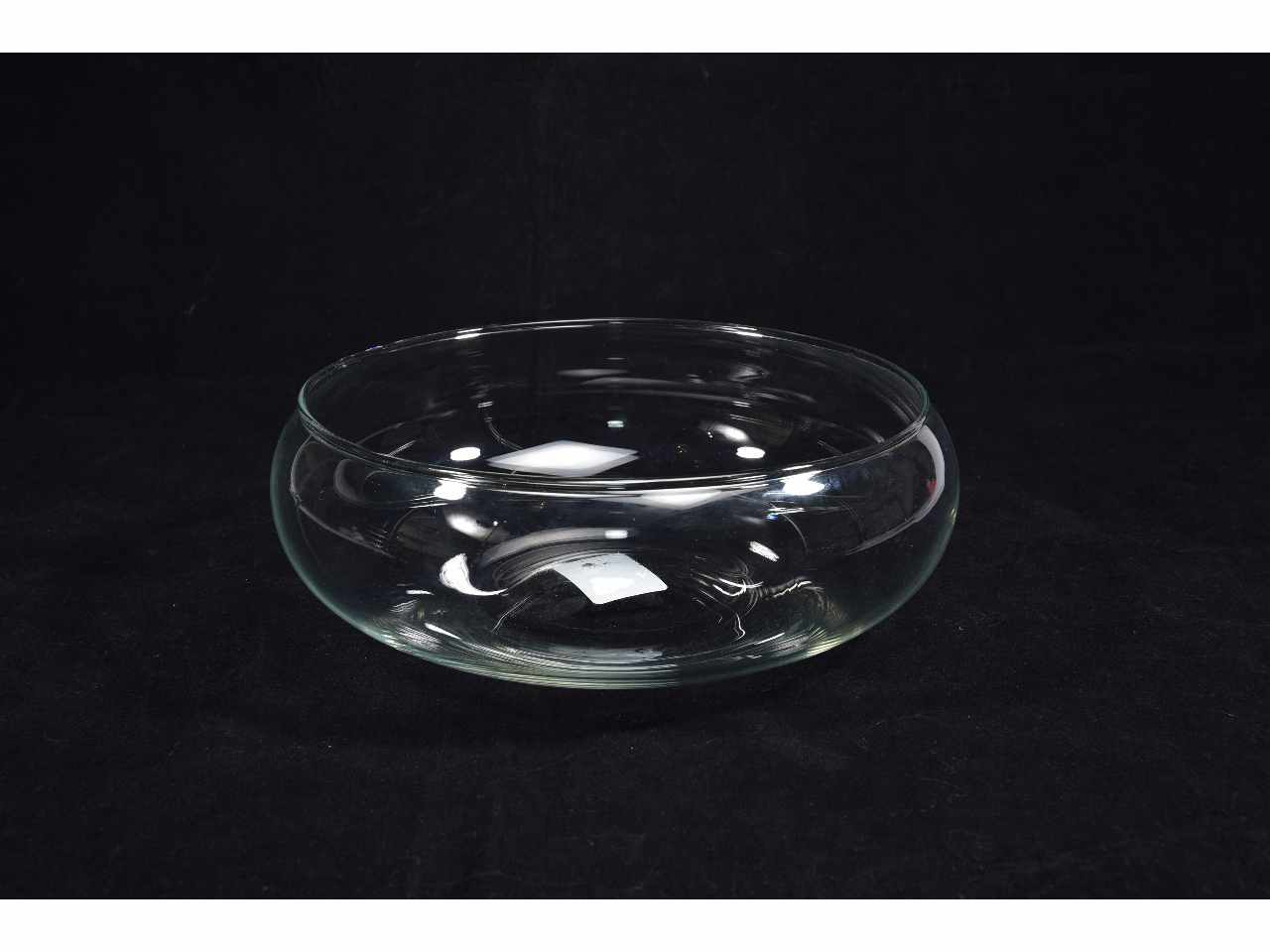 Vaso in vetro trasparente d.26xh.9cm