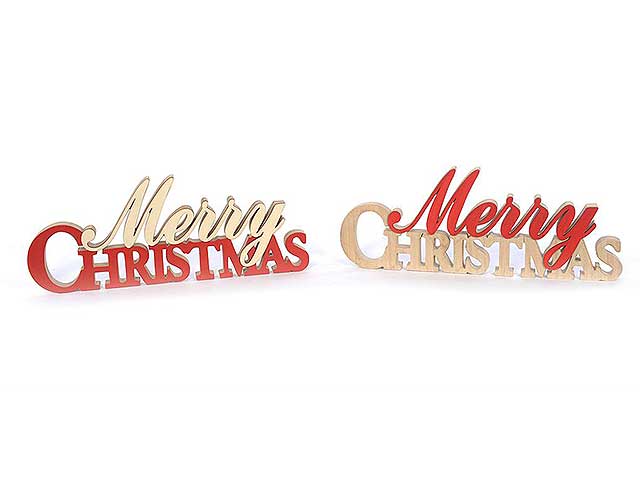 Decorazione merry xmas in legno h.15x38cm79905