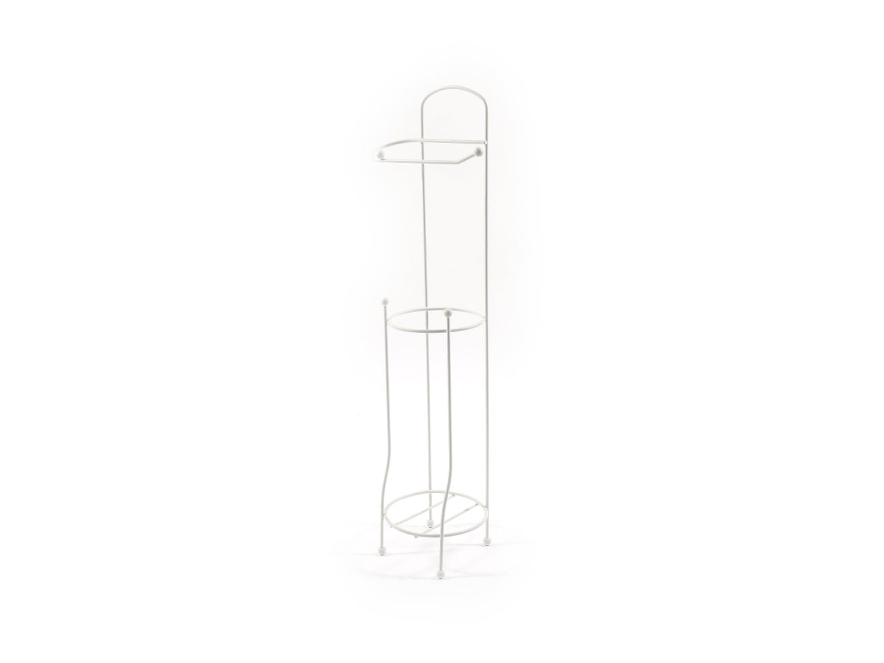 Portarotoli in metallo bianco misura d.15xh.66cm