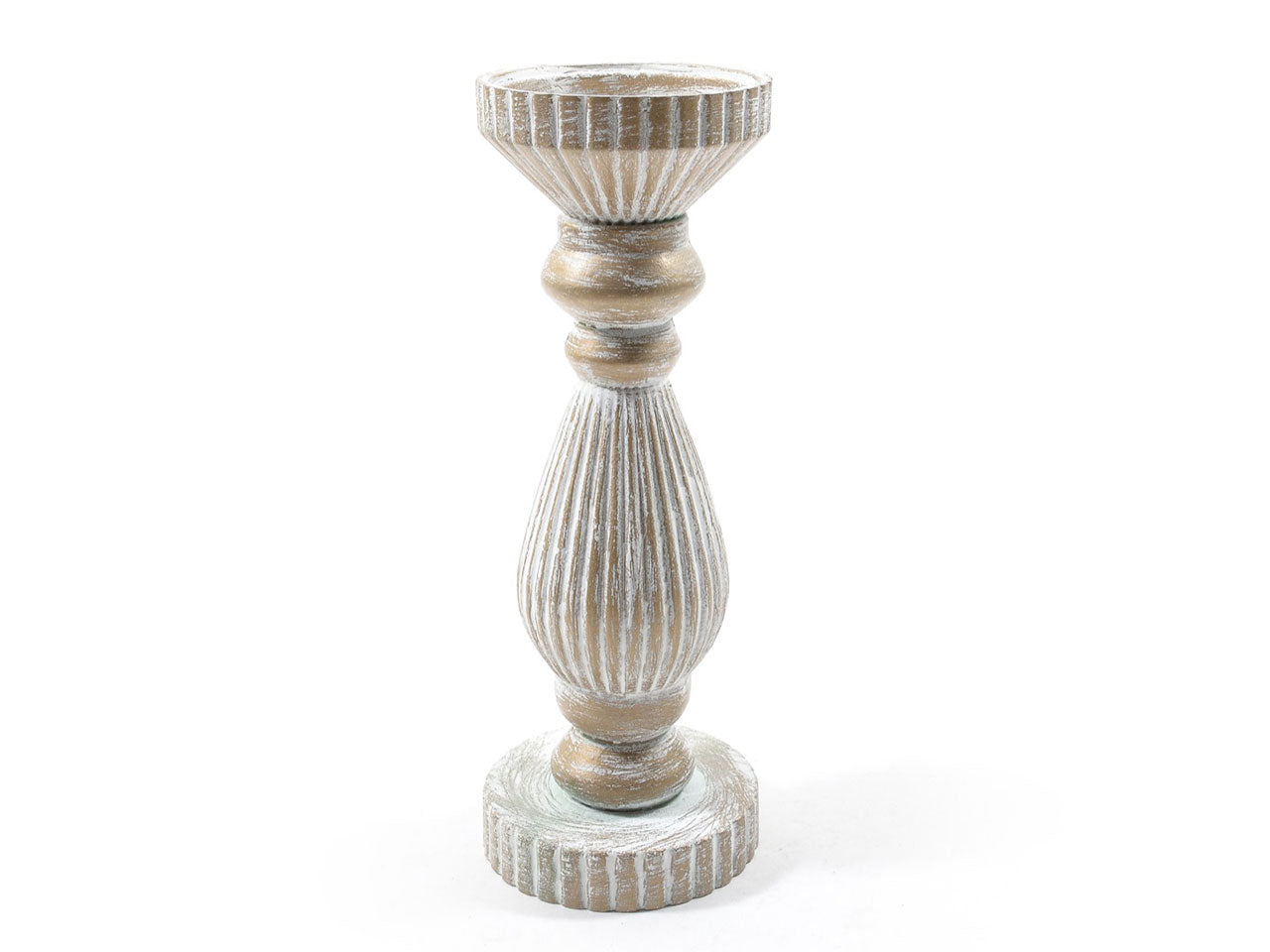 Portacandela in legno misura d.9,6xh.27cm