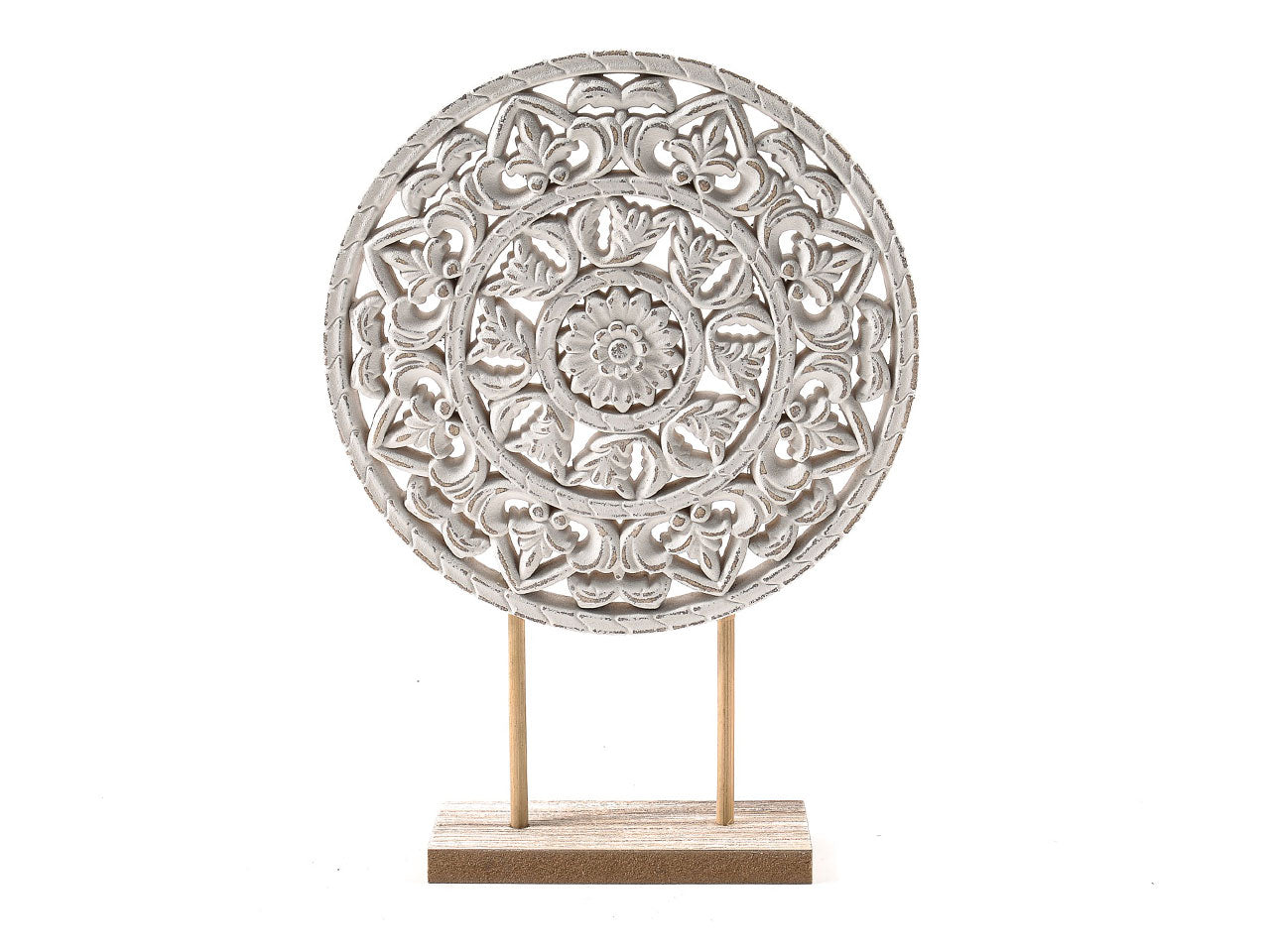 Decorazione linea boho chic da appoggio in legno misura 19,5x5xh.28cm