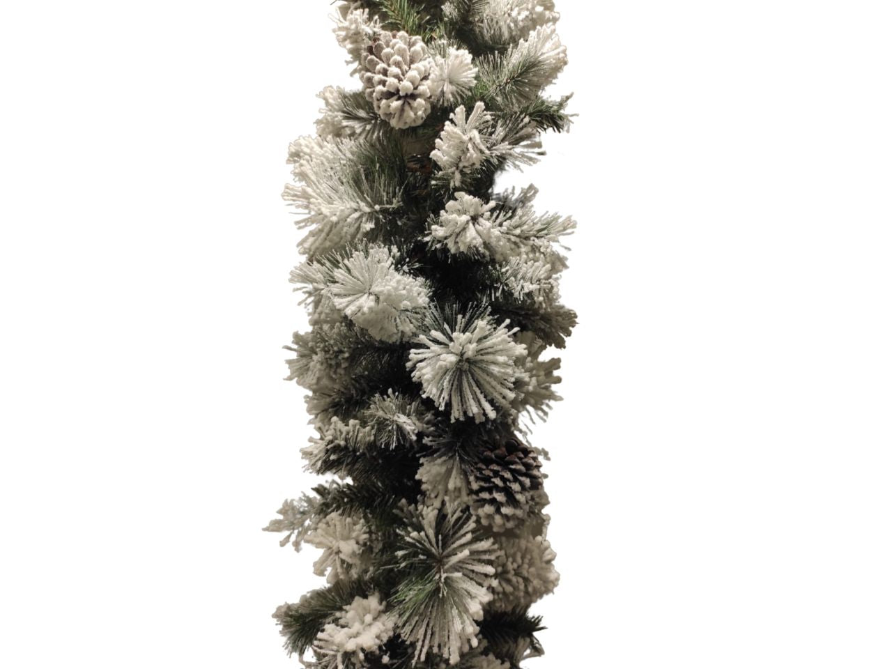 Ghirlanda natalizia con pigne "aspen" innevata 30x270cm