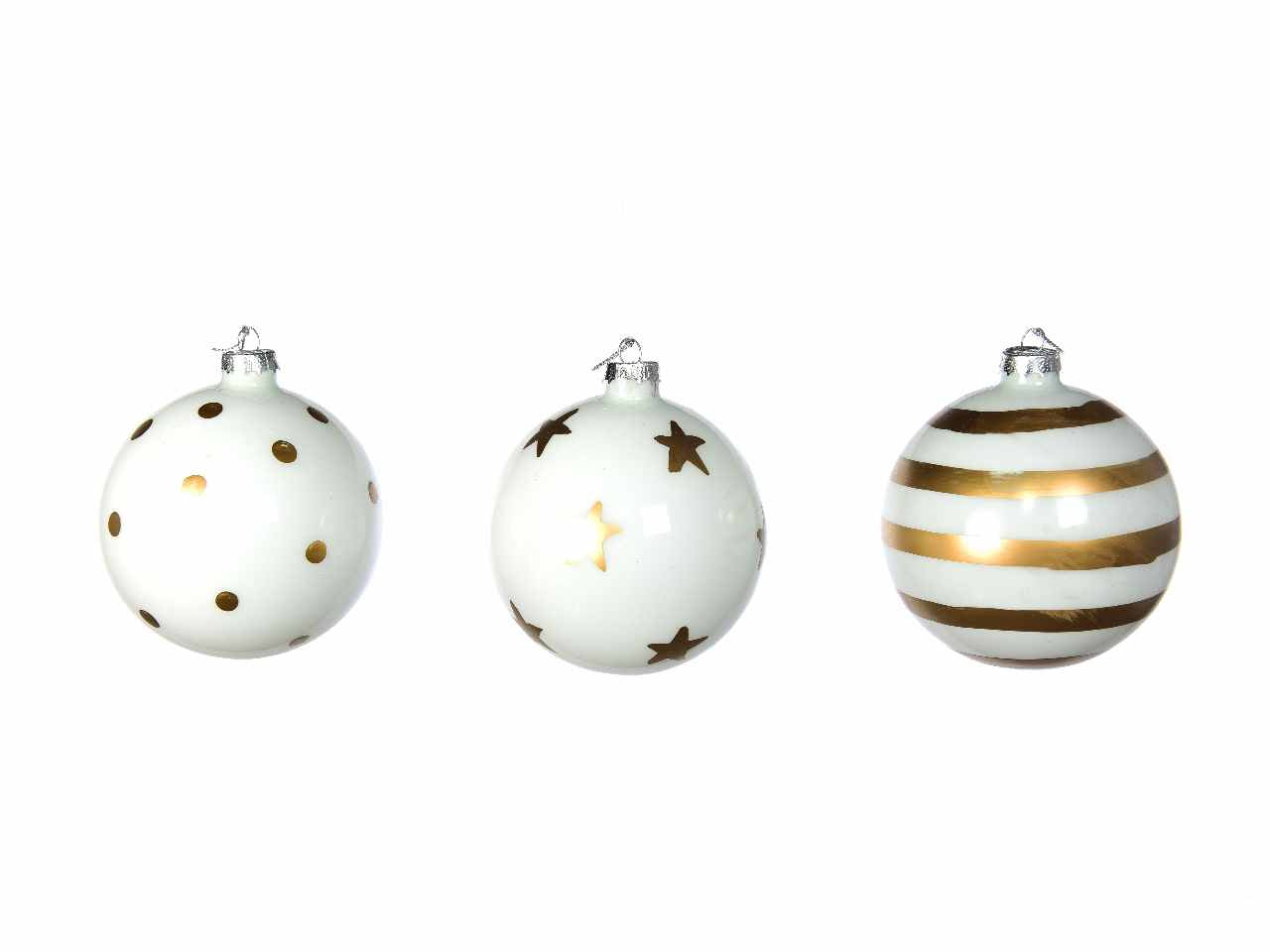 Sfera di natale vetro 10cm decori assortit