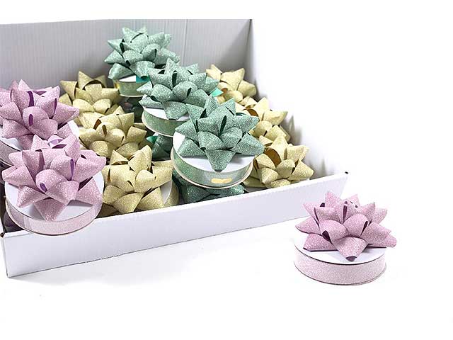 Nastro 10mm+coccarda glitter 17796