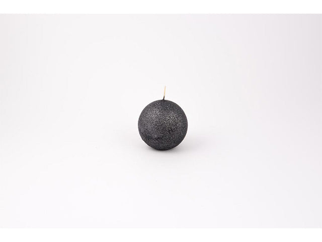 Candela glitter graphite sfera d10cm 74331
