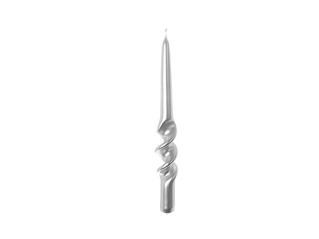 Candela spirale 29x2.2cm argento 74768