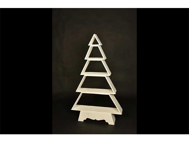 Expo albero legno 5p bia.98x58x13 75970