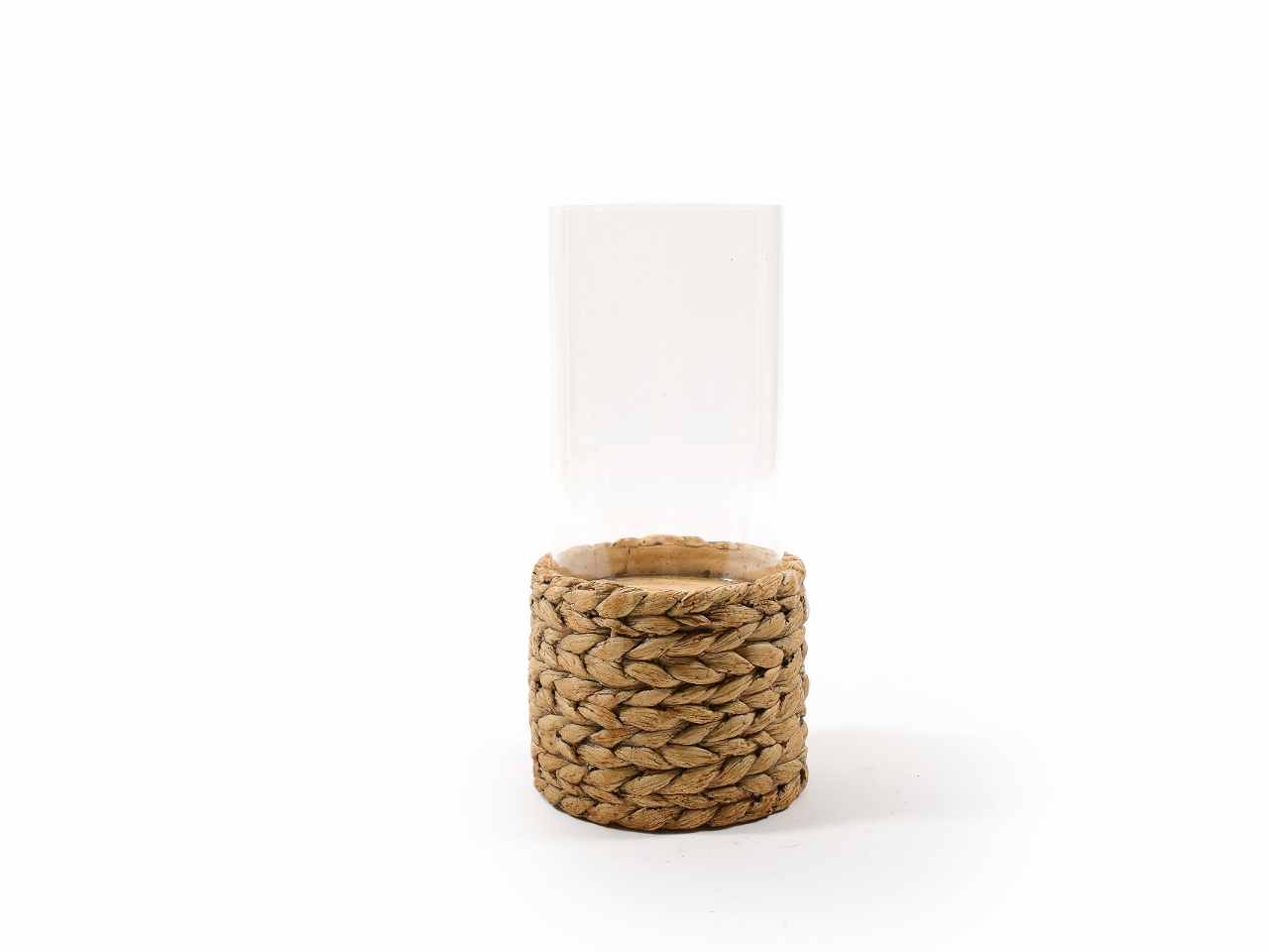 Porta candela c/vetro d.14xh.30cm 00702