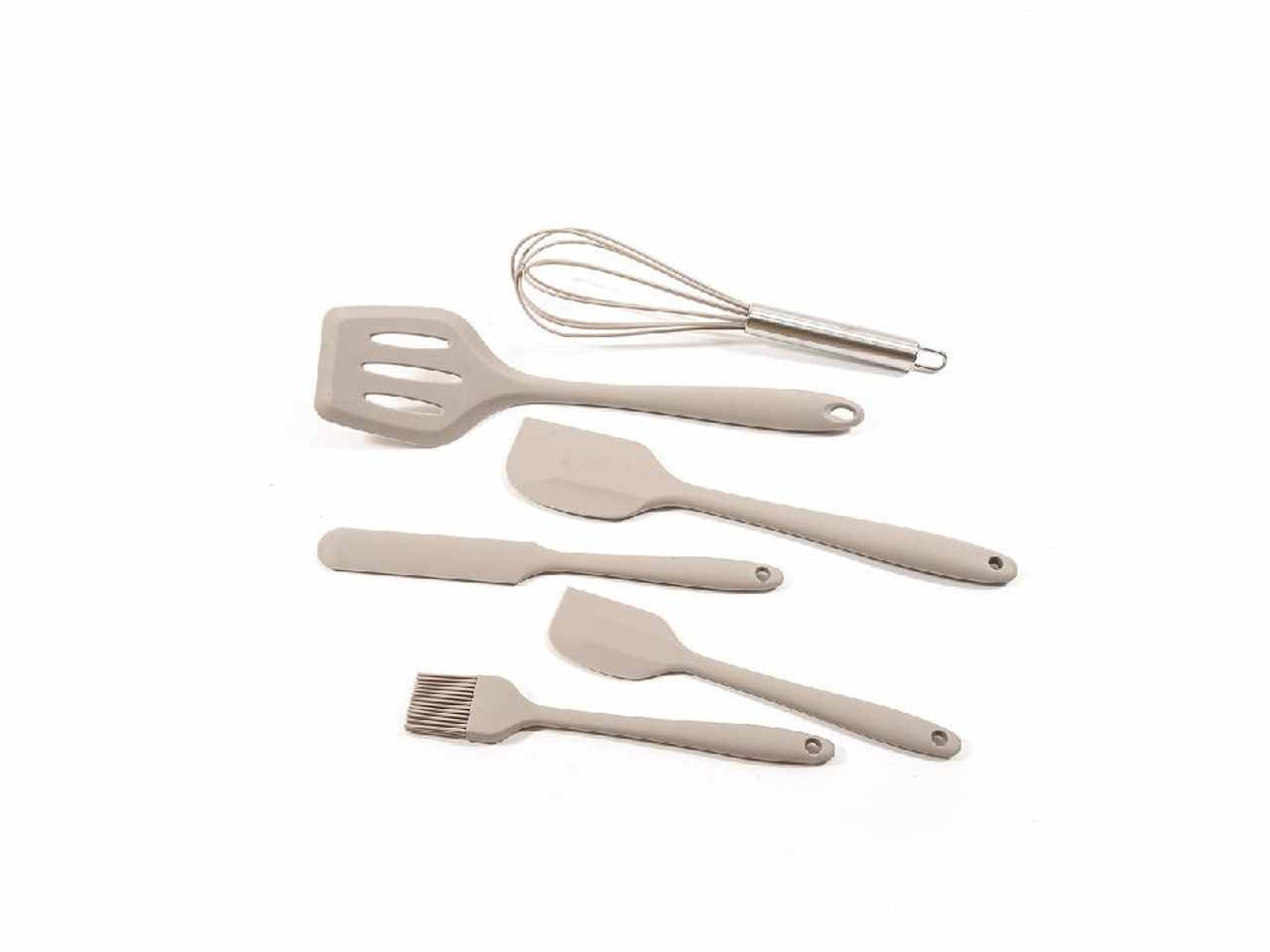 Utensile in silicone 6 pezzi grigio 01310