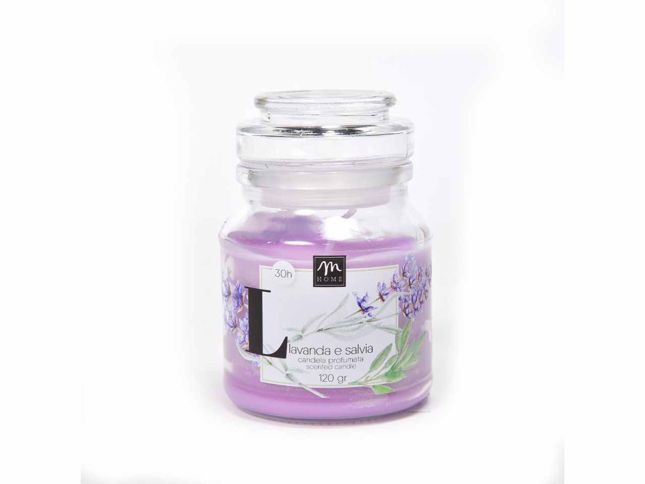 Candela in barattolo lavanda 130gr 08463