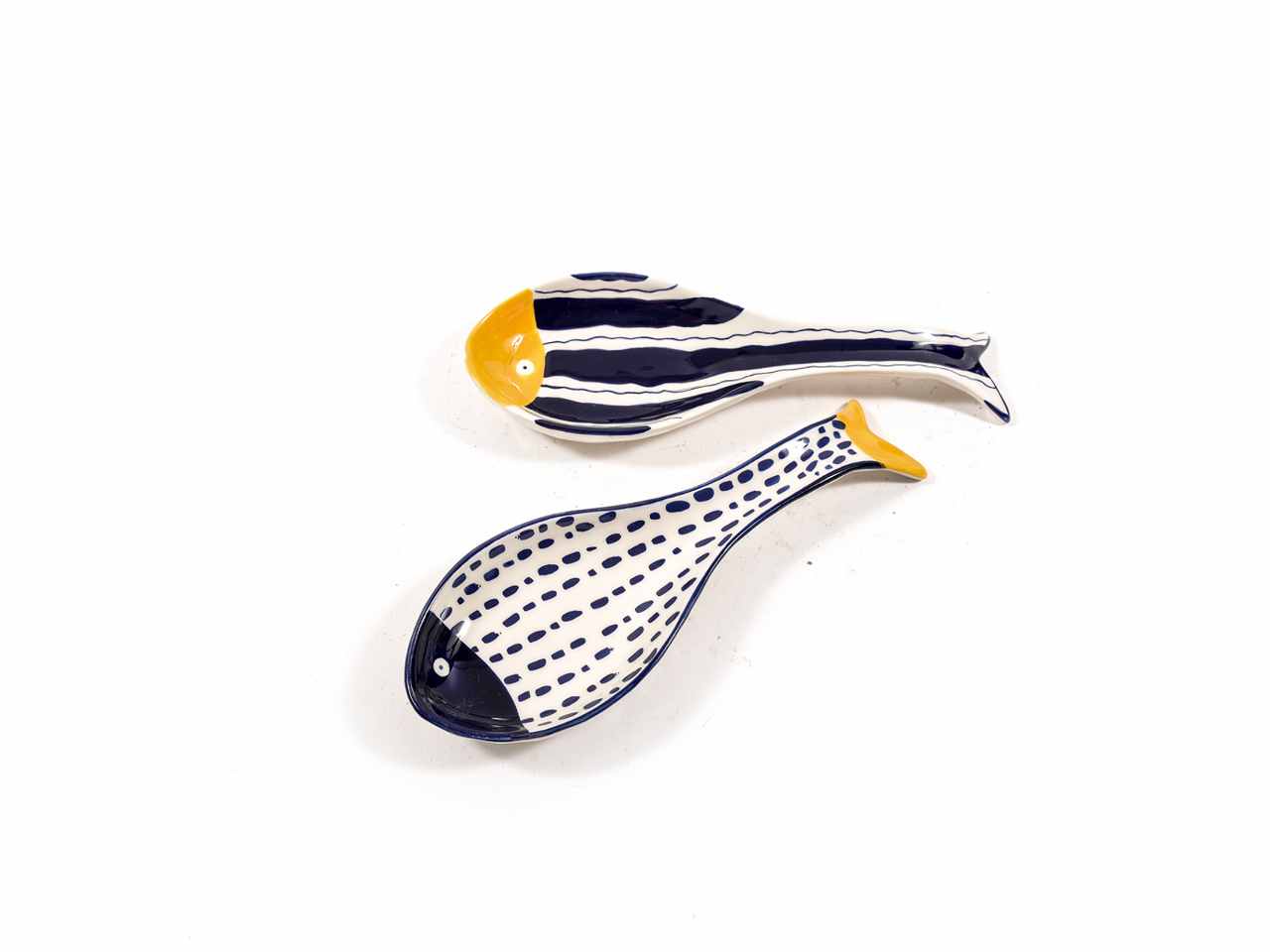 Porta mestoli pesce in cer.25x9xh.3cm11838