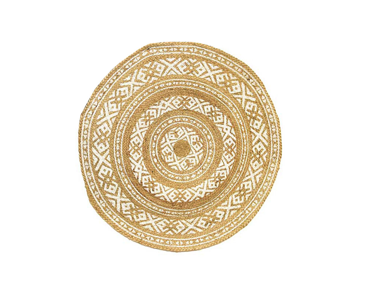 Tappeto linea jute in yuta naturale misura d.120cm in colori assortiti