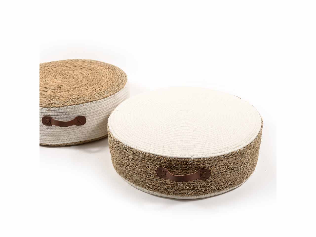 Pouf c/manico grande d.50xh.15cm 17267