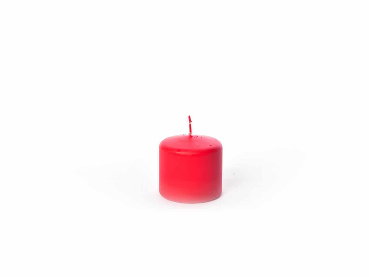 Candela pillar rossa h.7xd.8cm