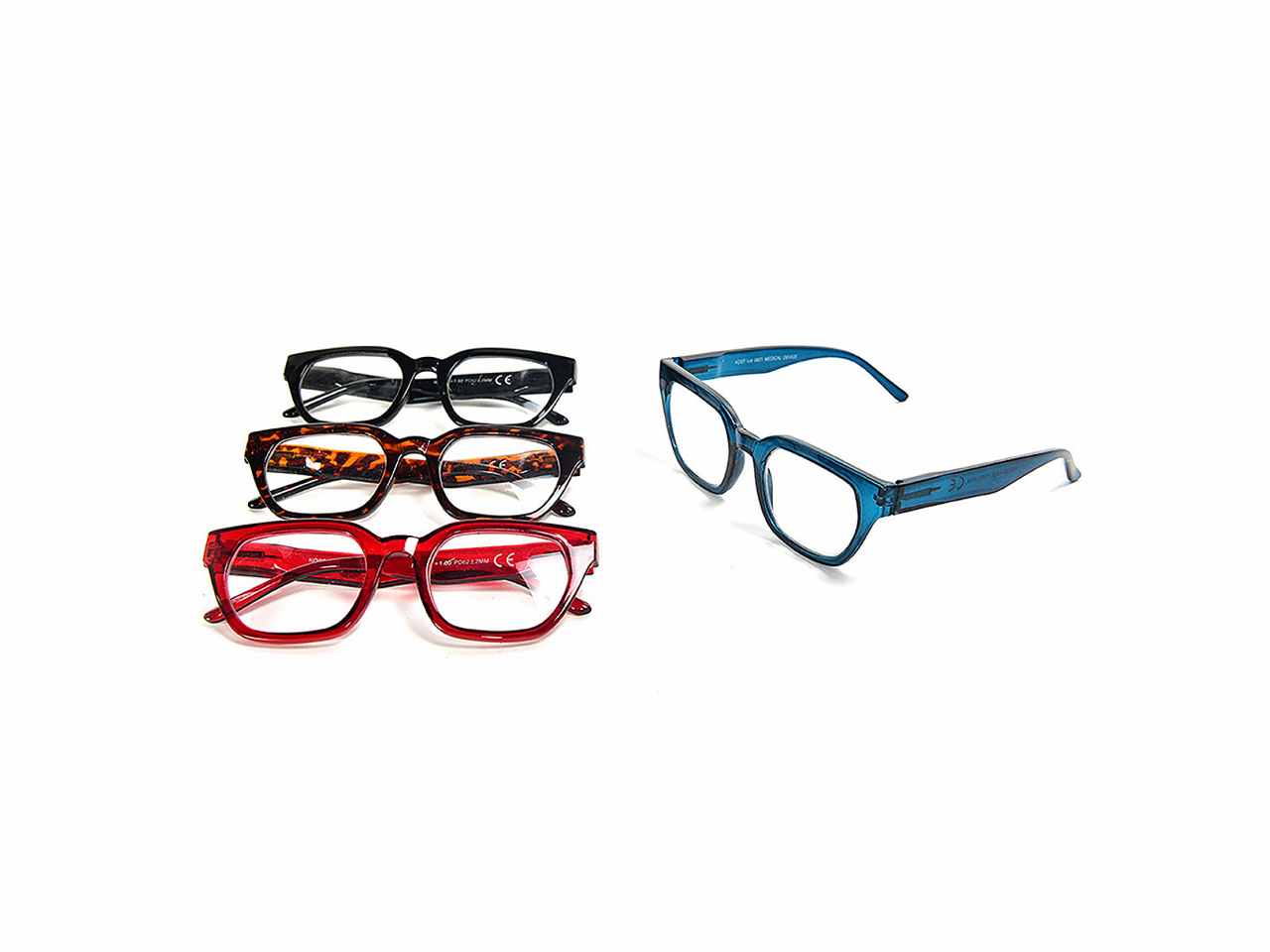 Occhiali da lettura con custodia diottria 2 colori assortiti