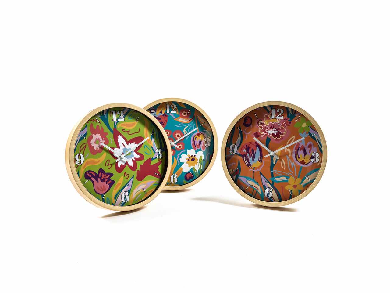 Orologio da parete d.30.5x4cm fantasie assortite