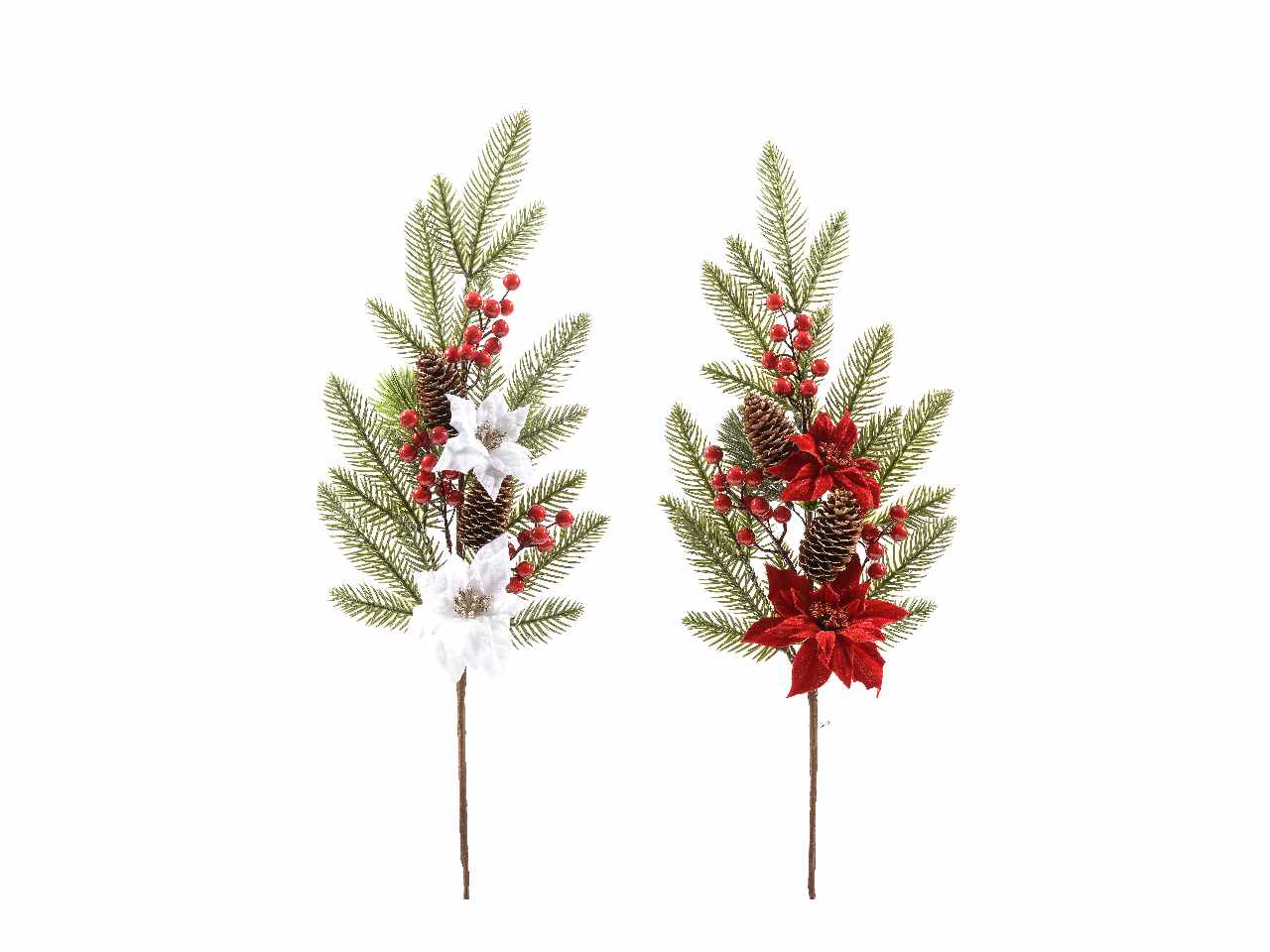 Tralcio natalizio stella di natale h.73 cm. assortito
