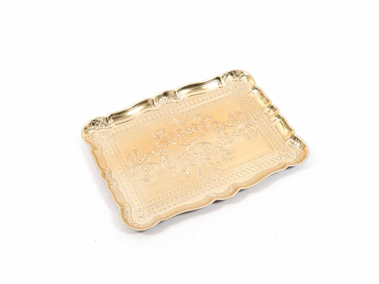 Vassoio "belle epoque" foglia oro 30x23x1.5cm