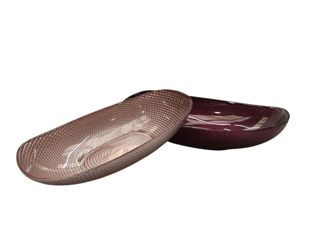 Ciotola rettangolare vetro "cristall"  cm 20 x 13,5 x h 4,5 colori ass. bord
