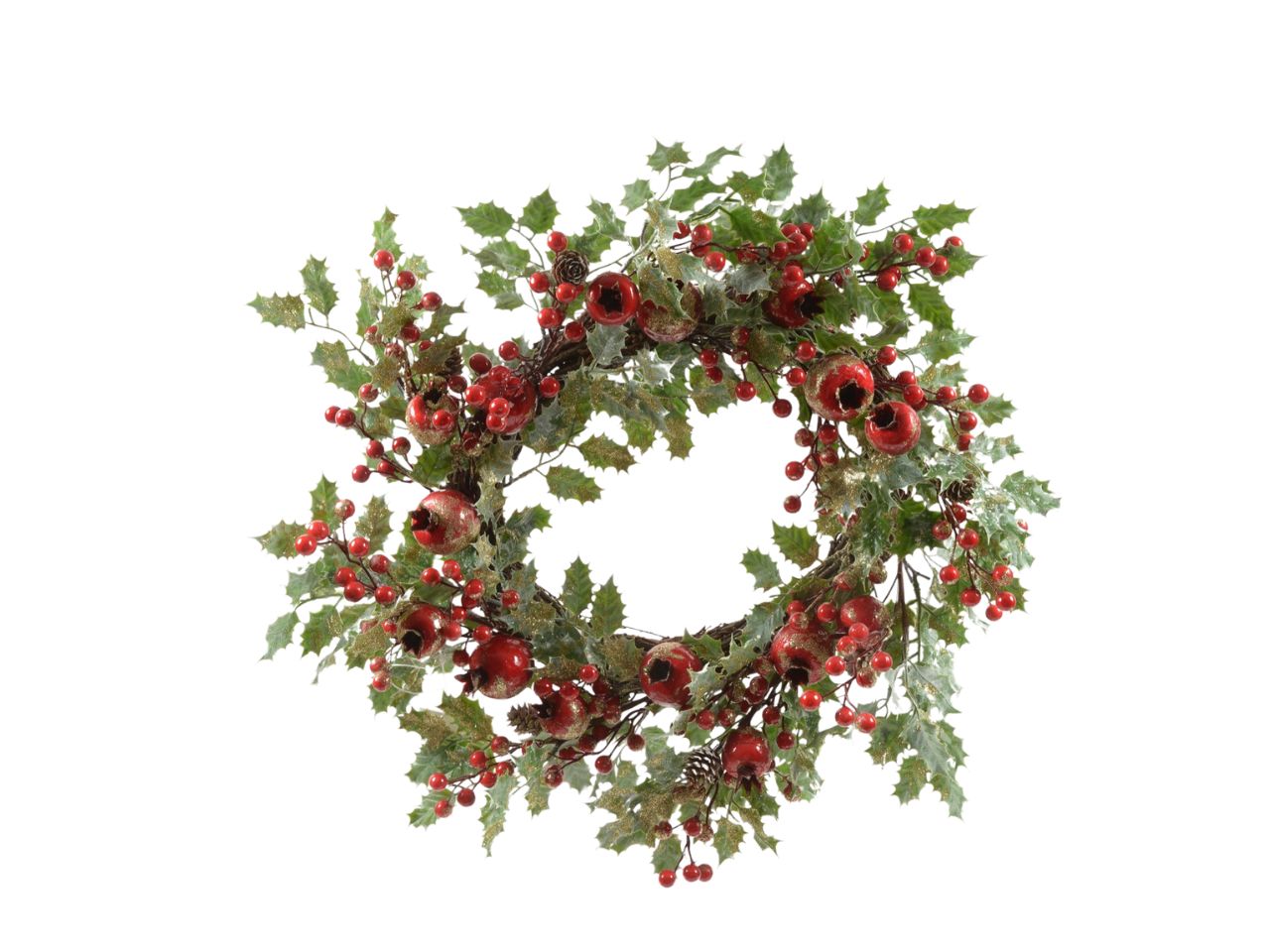 Corona dietroporta melograno dorato diam. 60 cm