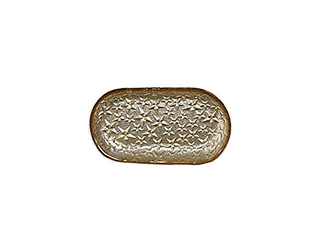 L.stars piatto vetro 21x11cm oro 99157