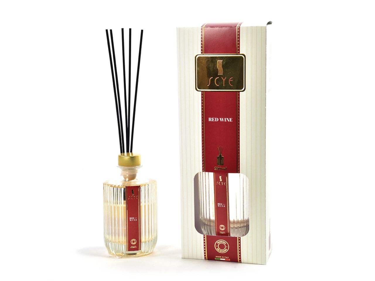 Linea scye diffusore di essenza con bacchette 200ml red wine