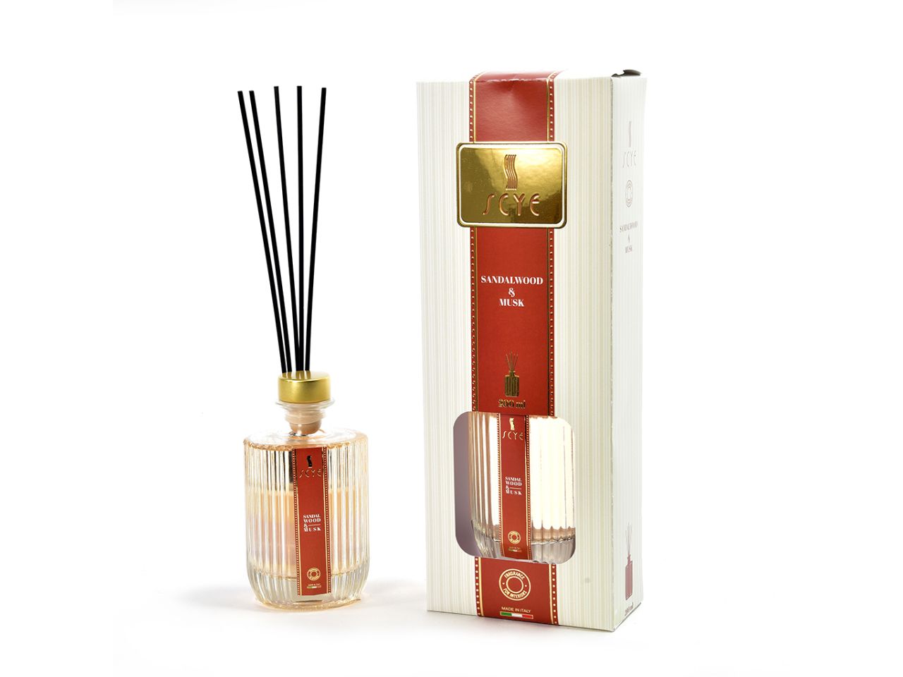 Linea scye diffusore di essenza con bacchette 200ml sandalwood e oud