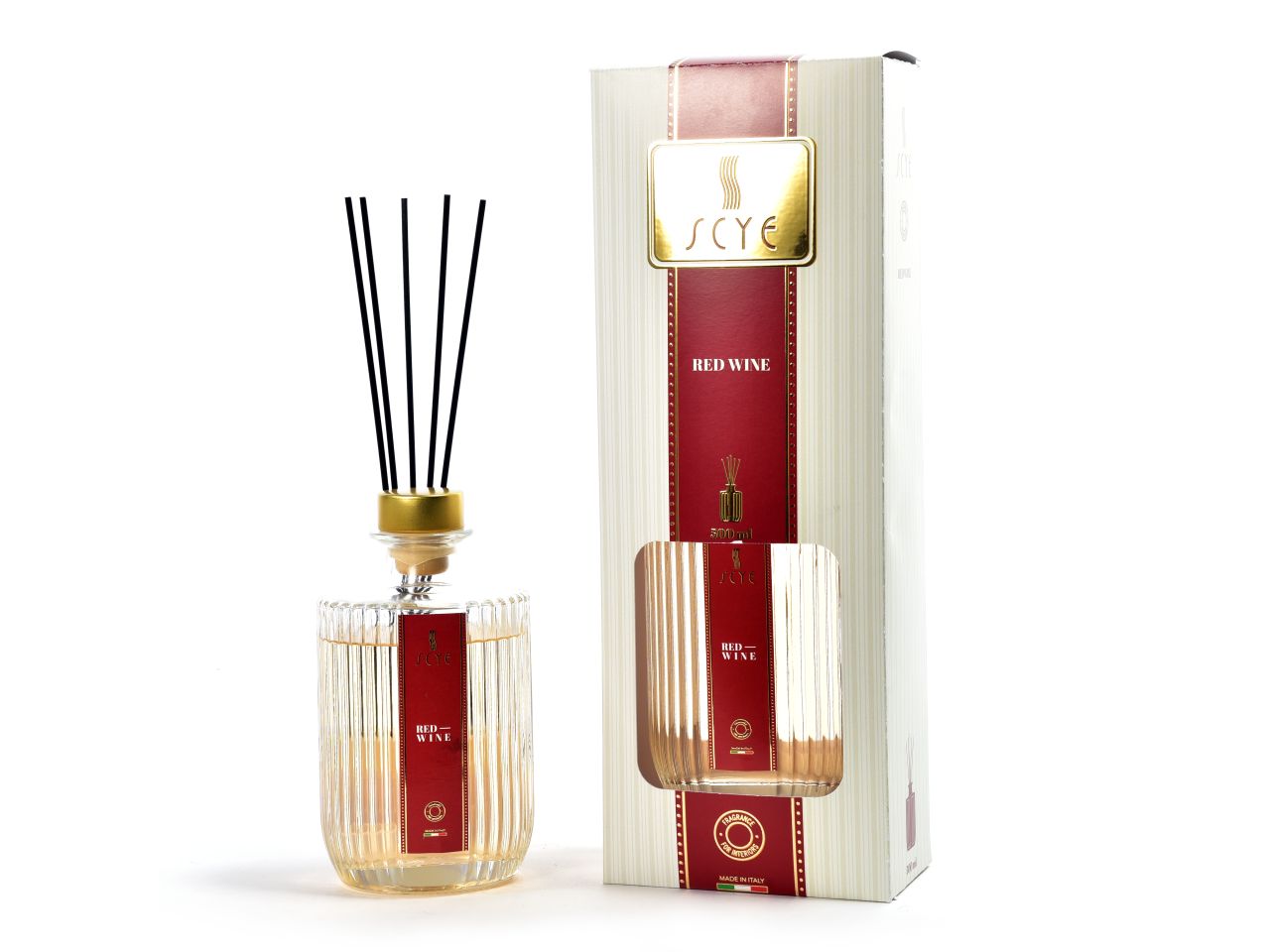 Linea scye diffusore di essenza con bacchette 500ml red wine