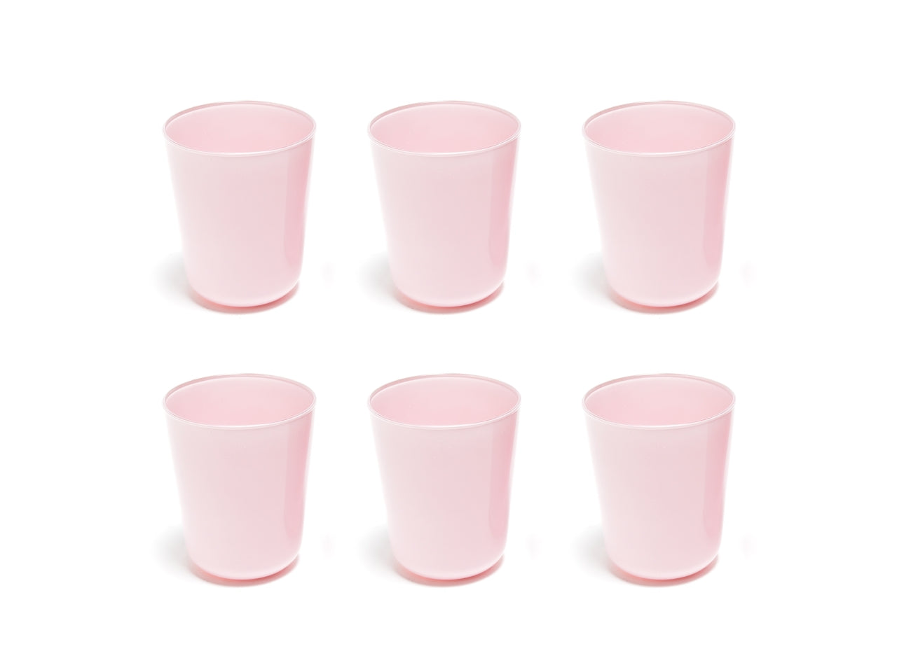 Bicchiere acqua in vetro 315ml rosa chiaro opaco in stile moderno 6 pezzi, Elegant - M Home